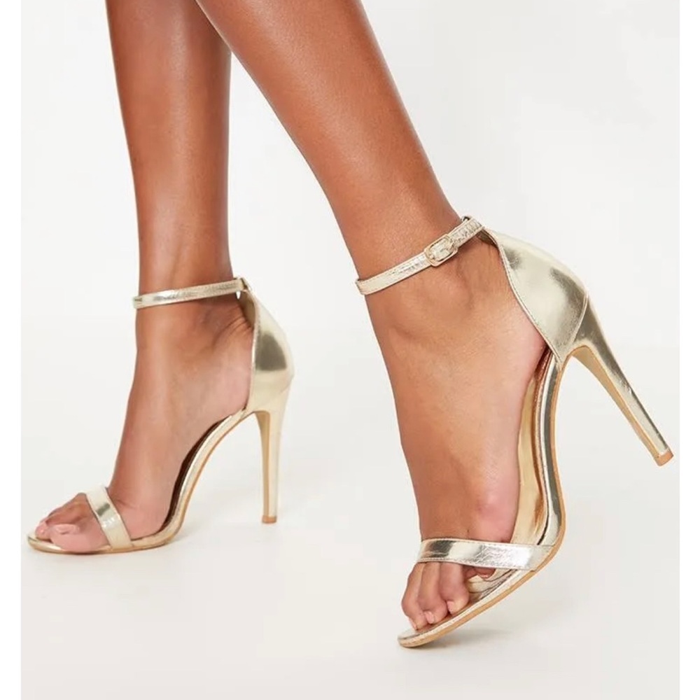 Pretty little thing gold heels